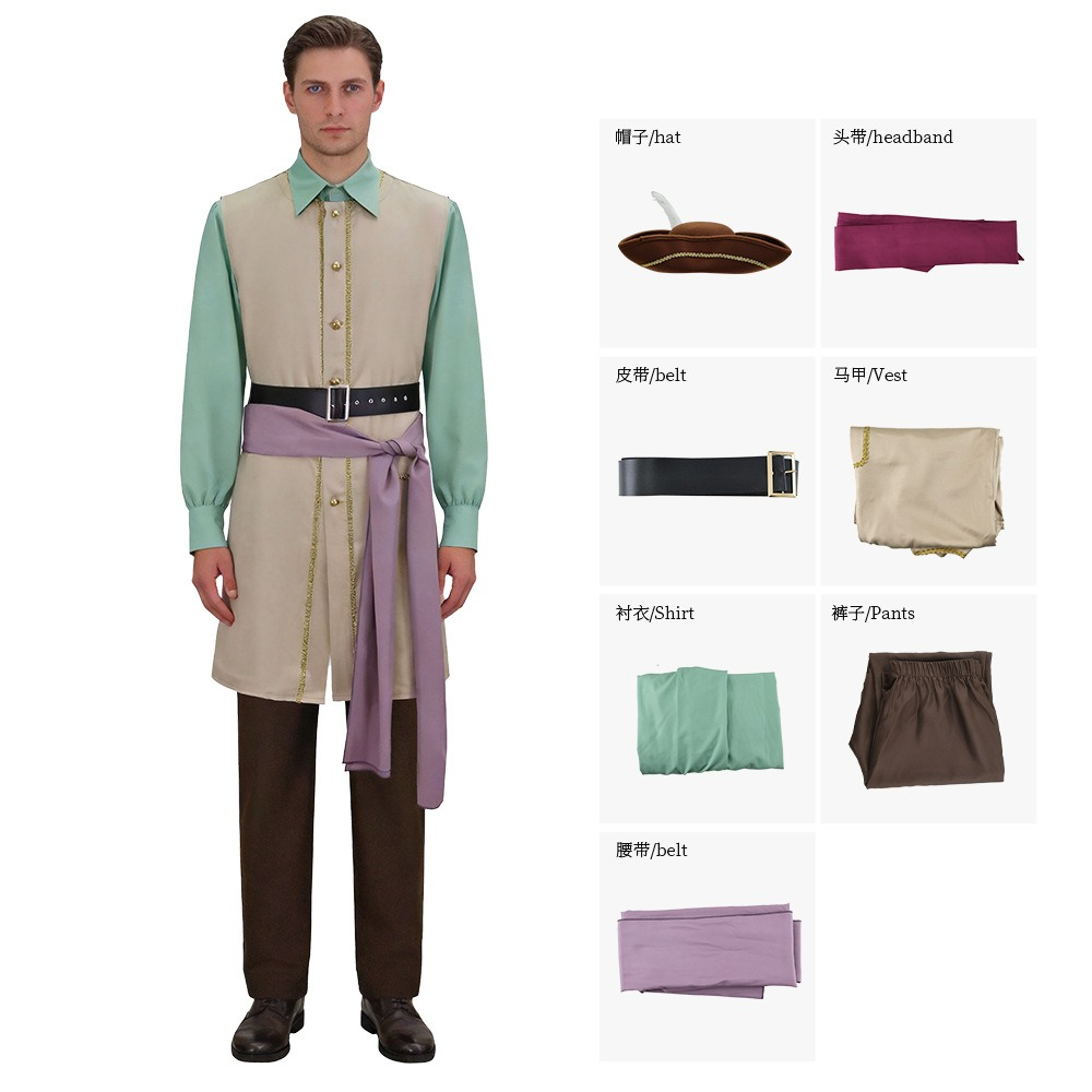 Men Formal Wear Set - Movie Horror Backrooms Captain Clark Costume