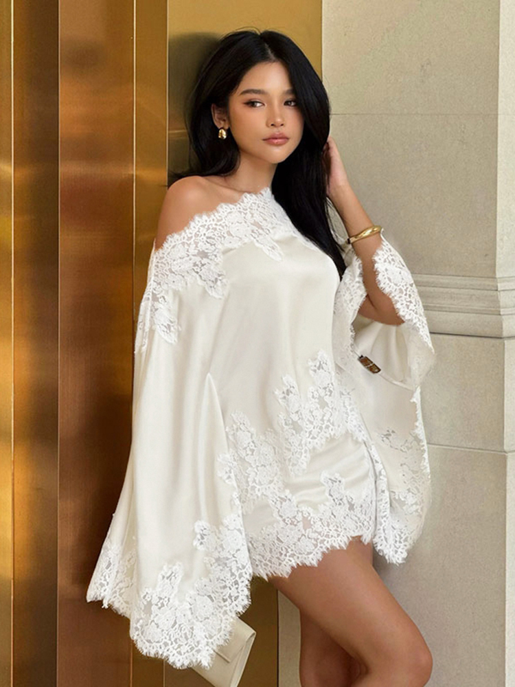Elegant Lace Patchwork Women's - Men Formal Wear Set recension och pris
