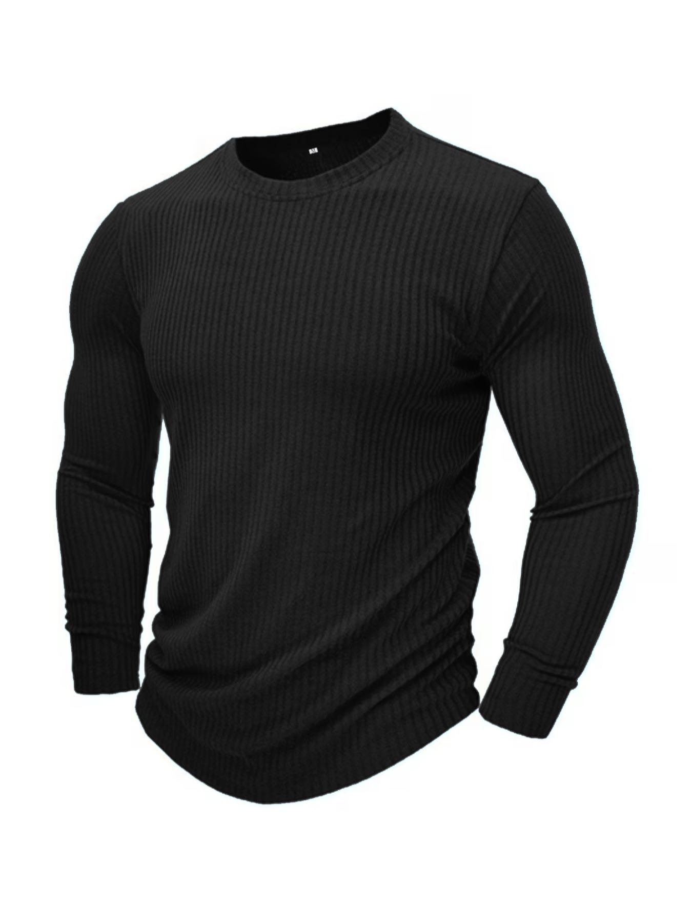 Men's Round Neck Long Sleeve K - Men Formal Wear Top recension och pris