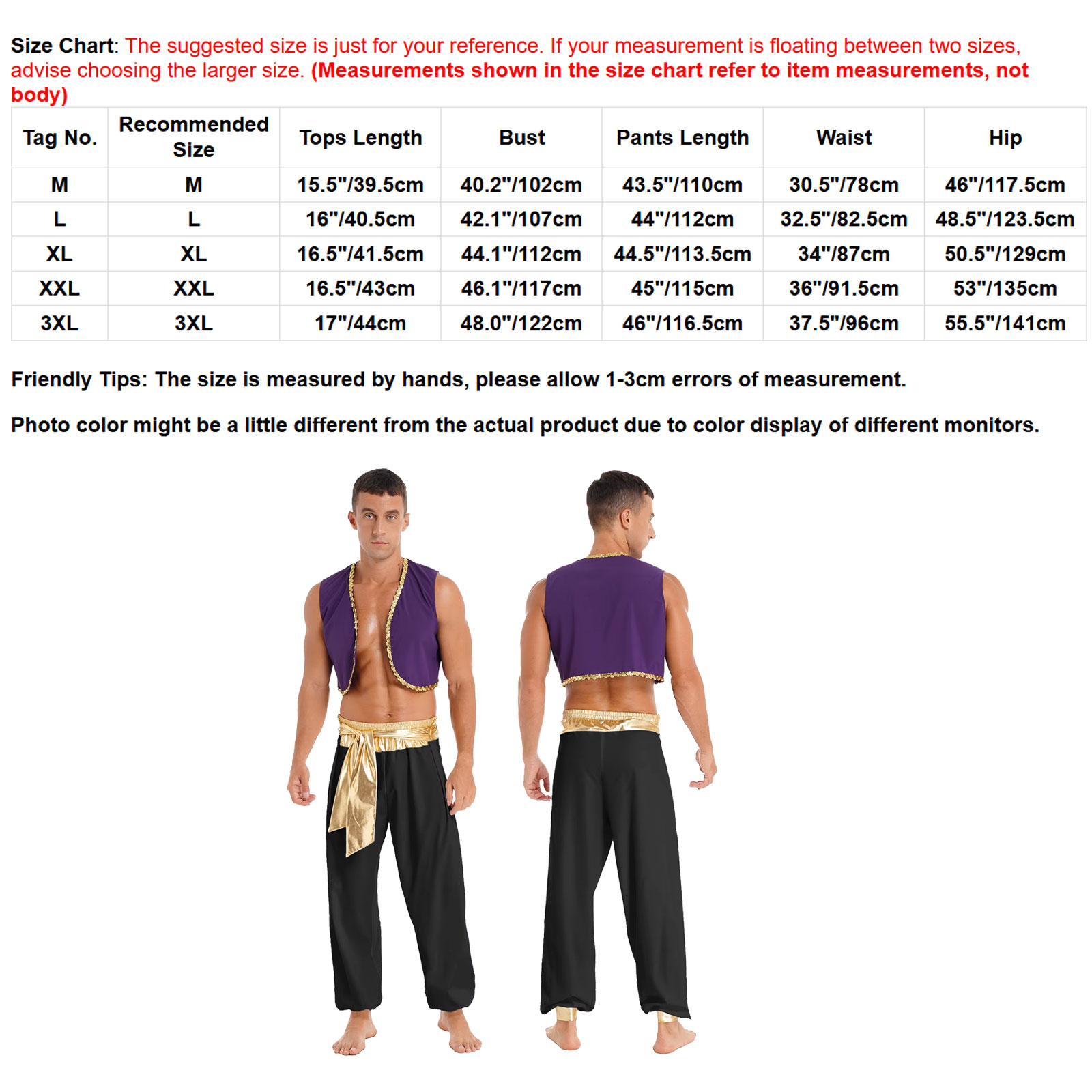 Aladins Costume Men Arabian Pr - Men Formal Wear Set recension och pris