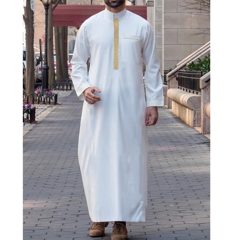 Arabic Mens Thobe Embroidered  - Arabic Formal Wear Men recension och pris
