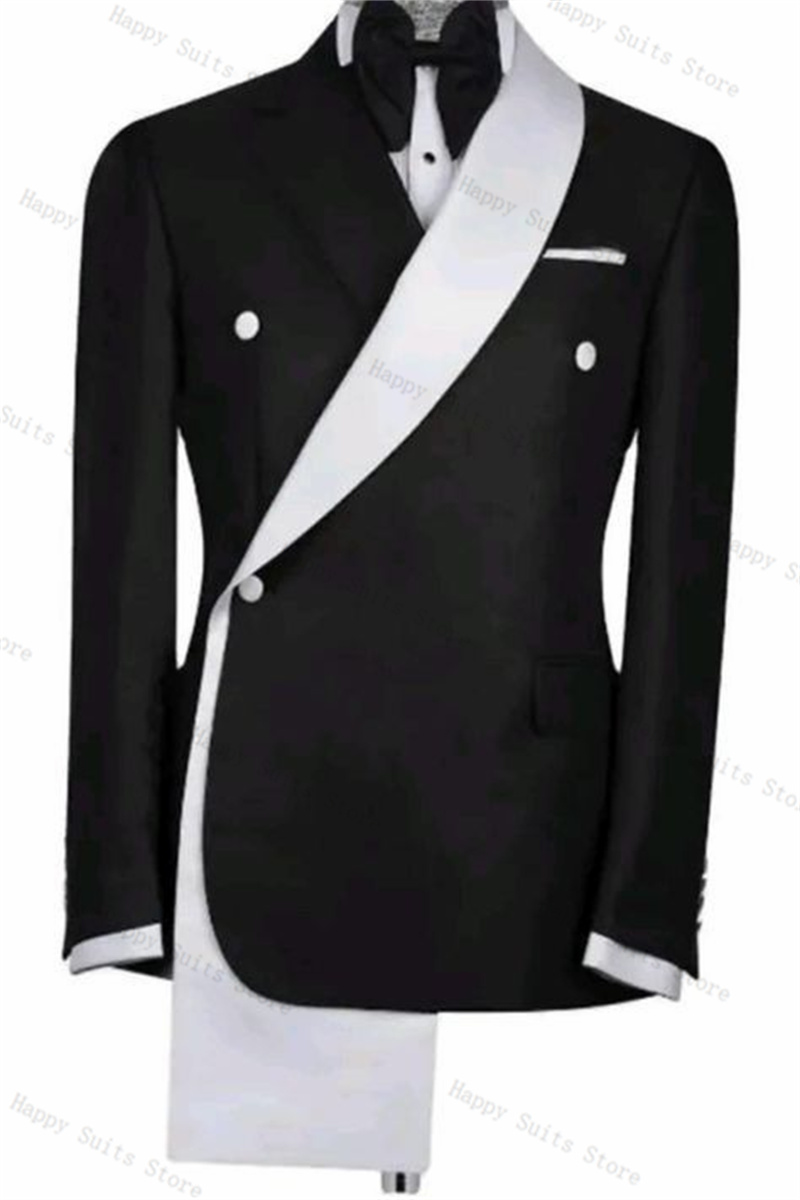 Black White Men Suit Set 2 Pie - Formal Wear For Men Black Suit recension och pris