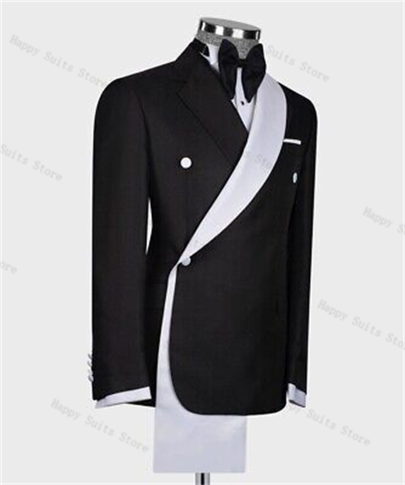 Black White Men Suit Set 2 Pie - Formal Wear For Men Black Suit recension och pris
