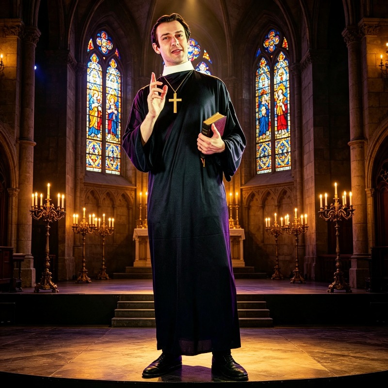 Classic Male Priest Stage Perf - Men Formal Wear Set recension och pris