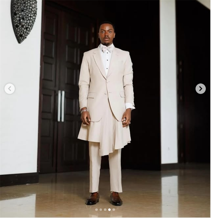 Beige Men Suit Set 2 Piece Bla - Arabic Formal Wear Men recension och pris