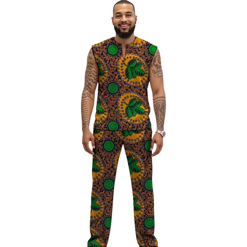 African Print Couture Tank Top - Men Formal Wear Top recension och pris