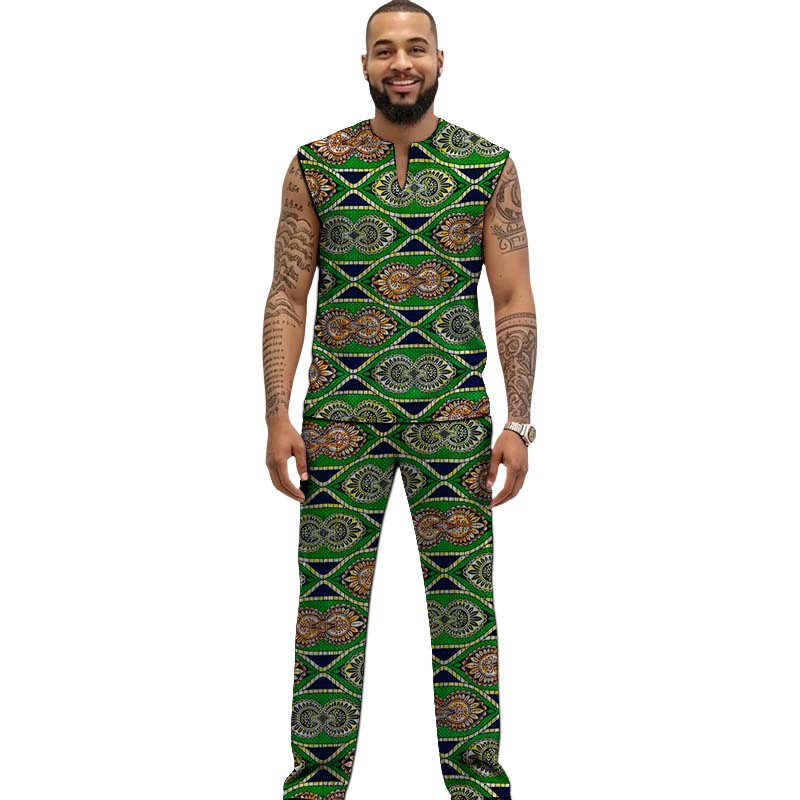 African Print Couture Tank Top - Men Formal Wear Top recension och pris