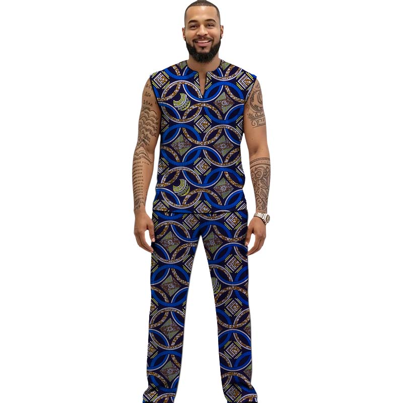 African Print Couture Tank Top - Men Formal Wear Top recension och pris